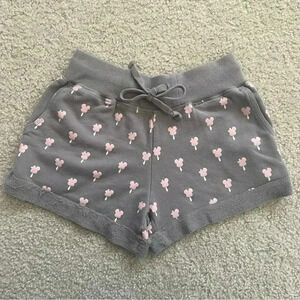 Disney Parks Women Gray/Pink Mickey Mouse Ice Cream Print Shorts Size XS JS1155